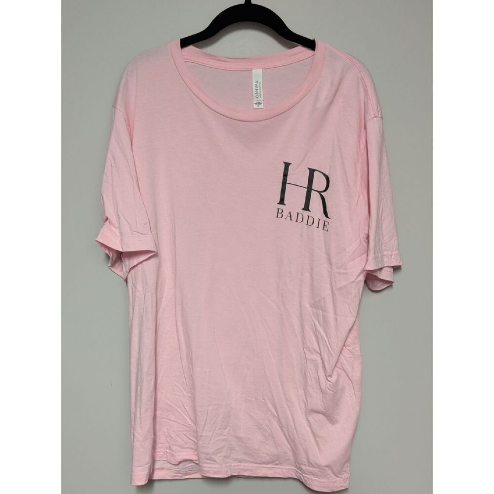 Bella Canvas Pink HR Baddie Short Sleeve Tee